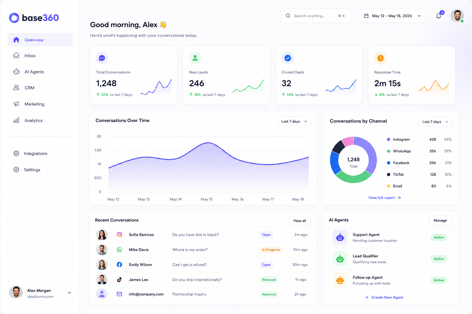 Base360 dashboard